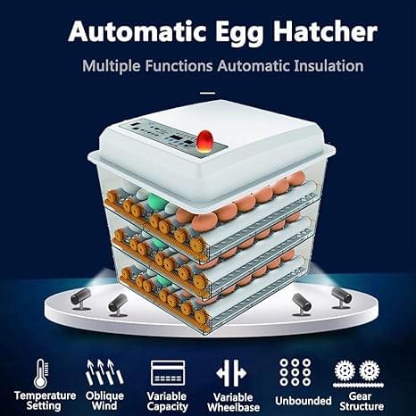 JAEDO Automatic Egg Incubator 150~180 Egg Incubator Digital Automatic Hatcher with Egg Turning for Chickens Ducks Goose Birds - Image 4