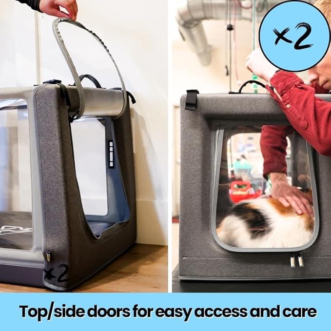 PureVent Pet Oxygen Chamber – Safe Veterinary-Grade Oxygen Therapy Cage for Dogs, Cats, Birds and Animals – Built-in Ventilation for Pets up to 30lbs - Image 8