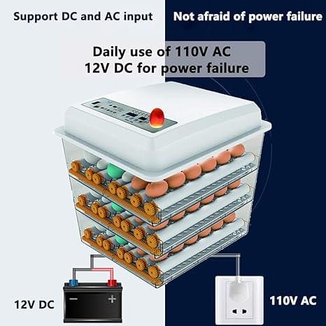 JAEDO Automatic Egg Incubator 150~180 Egg Incubator Digital Automatic Hatcher with Egg Turning for Chickens Ducks Goose Birds - Image 3