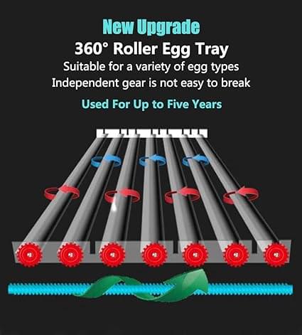 JAEDO Automatic Egg Incubator 150~180 Egg Incubator Digital Automatic Hatcher with Egg Turning for Chickens Ducks Goose Birds - Image 5
