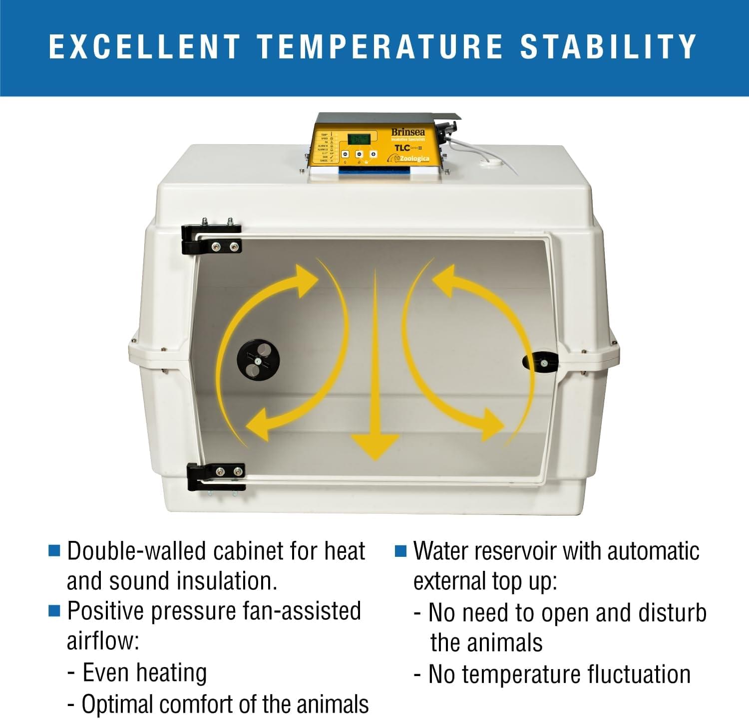 Brinsea TLC-50 Zoologica II Large Bird Brooder & Pet Recovery Incubator with Humidity Control for Sick Animals, Ideal for Large Birds, Newborn Puppies, Kittens, and Small Animals - Image 7