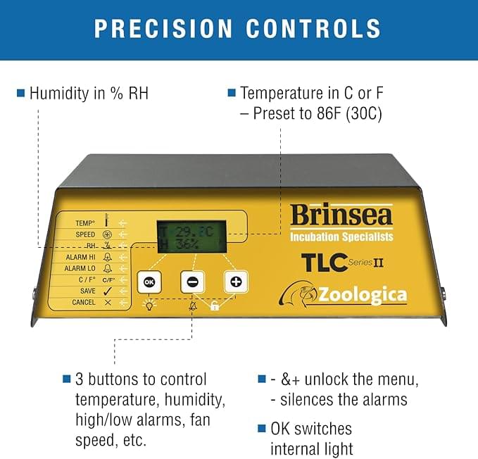 Brinsea TLC-50 Zoologica II Large Bird Brooder & Pet Recovery Incubator with Humidity Control for Sick Animals, Ideal for Large Birds, Newborn Puppies, Kittens, and Small Animals - Image 3