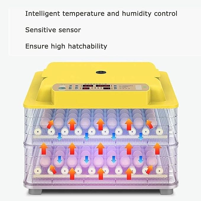 Digital Egg Incubator – Fully Automatic Egg Turning for Hatching Chickens, Ducks, Birds, Quail, Parrots, Pigeons – 56 Egg Capacity, Dual Power Options Available - Image 3