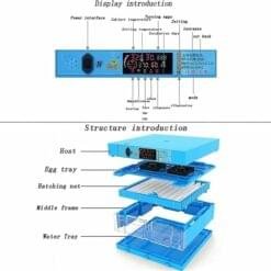 Alternative view of Egg Incubator 192 Eggs Fully Automatic Poultry Hatcher Machine with Humidity Temperature Control Led Candler Brooder for Hatching Eggs Quail Parrot Duck Bird