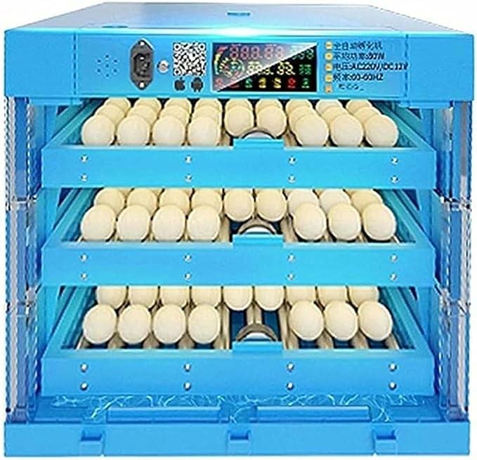 Egg Incubator 192 Eggs Fully Automatic Poultry Hatcher Machine with Humidity Temperature Control Led Candler Brooder for Hatching Eggs Quail Parrot Duck Bird