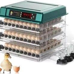 Commercial Egg Incubator for Hatching Chickens, Ducks, Quails & Turkeys – Auto Water Replenishment, Holds 6-392 Eggs, 360° Clear View Window, Ideal for Home & Farm Use