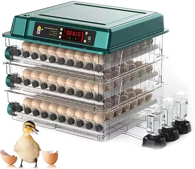 Commercial Egg Incubator for Hatching Chickens, Ducks, Quails & Turkeys – Auto Water Replenishment, Holds 6-392 Eggs, 360° Clear View Window, Ideal for Home & Farm Use